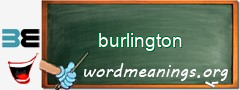 WordMeaning blackboard for burlington
